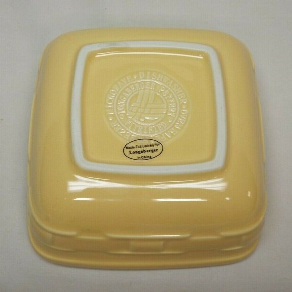 Longaberger W.I. Holiday Stand Wood Shelf Soft Square Dinner Plate & Small Bowl - Picture 14 of 14